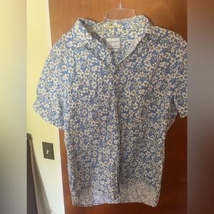 Flower casual button down shirt XL
